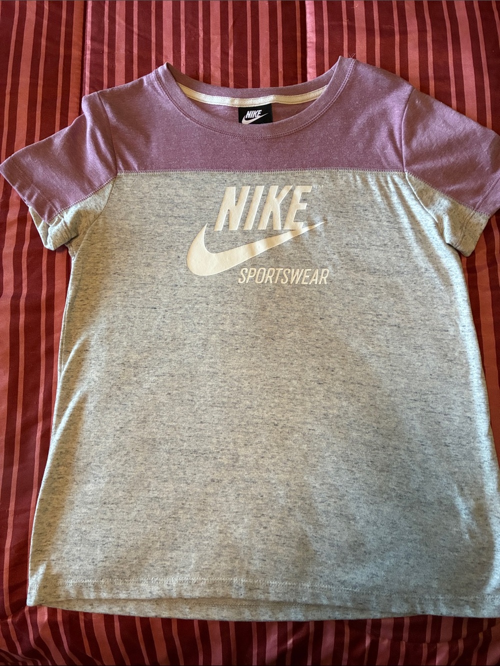 Nike Two-Tone Purple and Gray Short Sleeve Tee